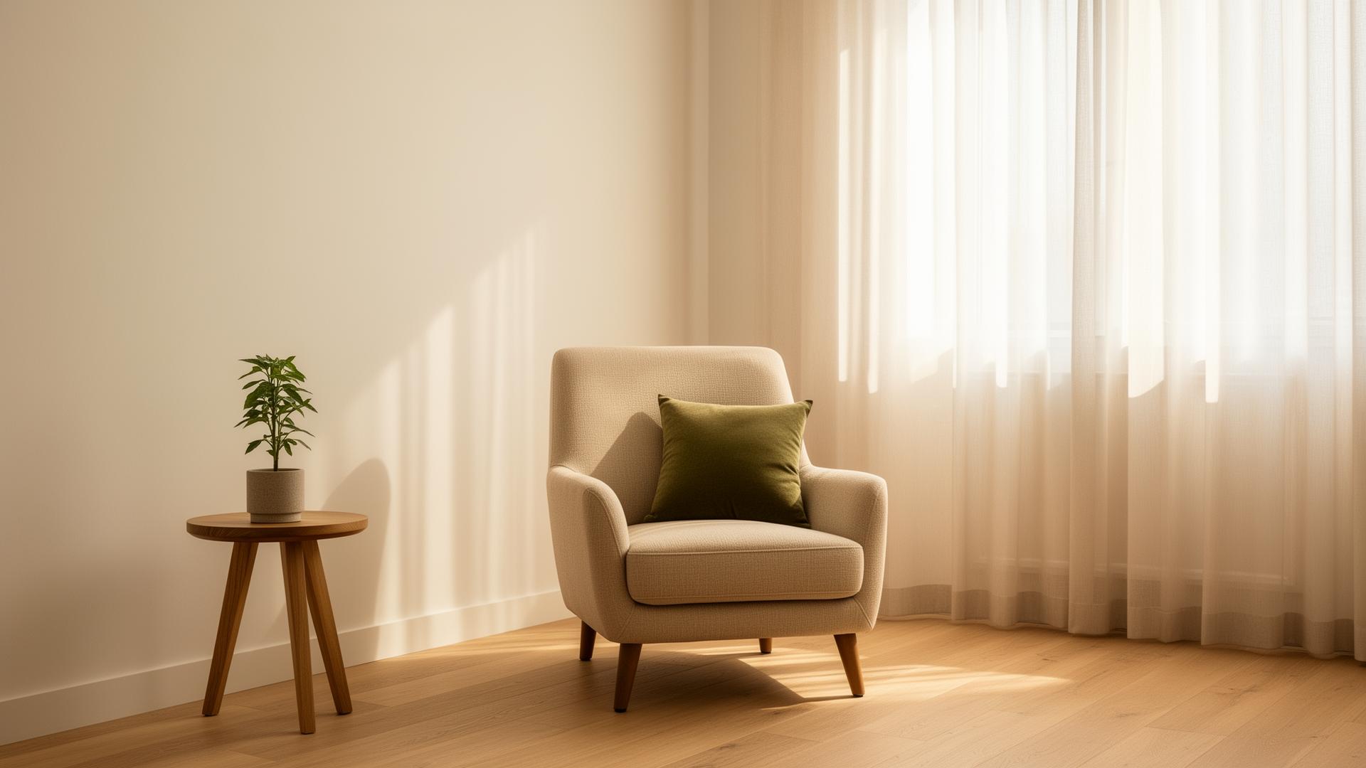 Sala de atendimento acolhedora com luz natural no OLIVE ESPAÇO em Campinas